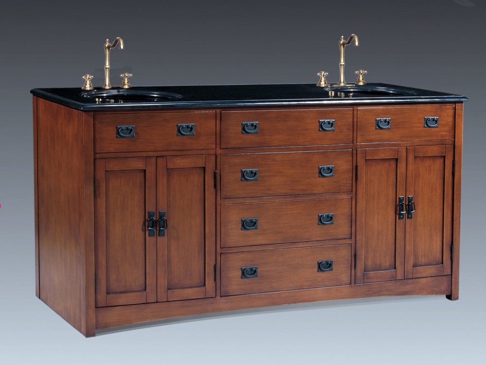 Mission Style Double Bathroom Vanity